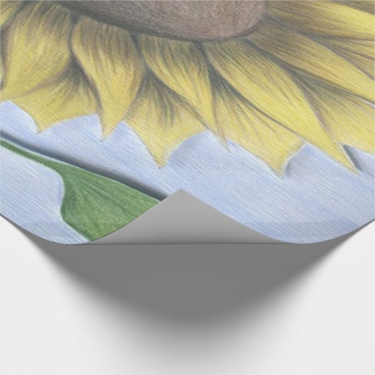 Schöne Sonnenblume Geschenkpapier (Ecke)