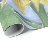 Schöne Sonnenblume Geschenkpapier (Rolleneckpunkt)