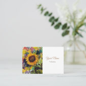 Schöne Sonnenblume im Wasser Visitenkarte (Stehend Vorderseite)