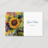 Schöne Sonnenblume im Wasser Visitenkarte (Vorderseite)