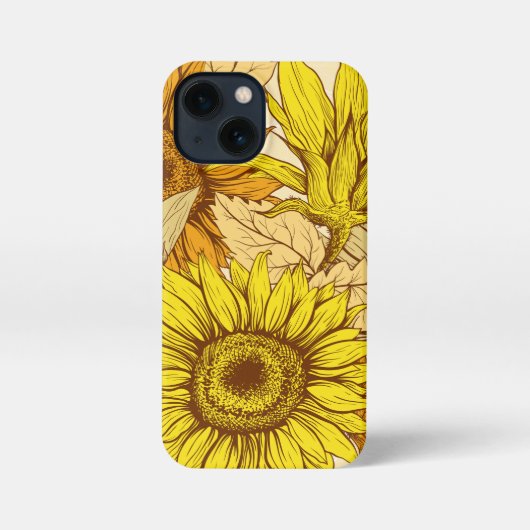 Schöne Sonnenblume inspiriert Slim Fit iPhone Case Hülle (Rückseite)