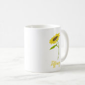 Schöne Sonnenblume Kaffeetasse (VorderseiteRechts)