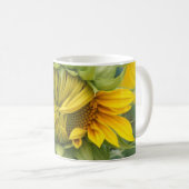 Schöne Sonnenblume Kaffeetasse (VorderseiteRechts)
