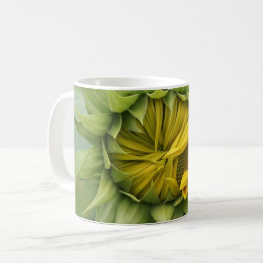 Schöne Sonnenblume Kaffeetasse (Vorderseite Links)