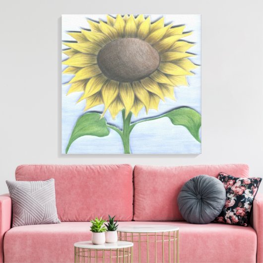 Schöne Sonnenblume Leinwanddruck (Insitu (Wohnzimmer))