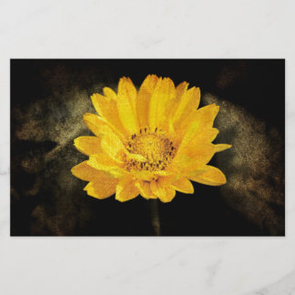 Schöne Sonnenblume mit dunkelbraunem Hintergrund Briefpapier