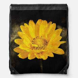 Schöne Sonnenblume mit dunkelbraunem Hintergrund Turnbeutel
