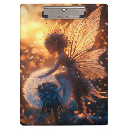 Schöne Sonnenblume mit Lüster Klemmbrett (Vorderseite)