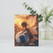 Schöne Sonnenblume mit Lüster Postkarte (Stehend Vorderseite)