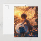 Schöne Sonnenblume mit Lüster Postkarte (Vorne/Hinten)