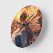 Schöne Sonnenblume mit Lüster Runde Wanduhr (Winkel)