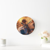 Schöne Sonnenblume mit Lüster Runde Wanduhr (Zuhause)