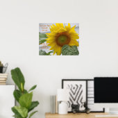 Schöne Sonnenblume Motivierend Poster (Heimbüro)
