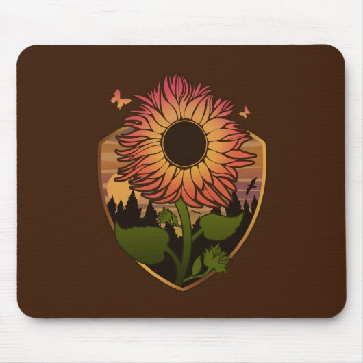 Schöne Sonnenblume Mousepad (Vorne)