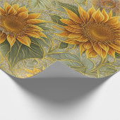 Schöne Sonnenblume Populäre Sammlung Geschenkpapier (Ecke)