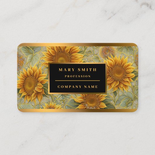 Schöne Sonnenblume Populäre Sammlung Visitenkarte (Vorderseite)