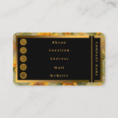 Schöne Sonnenblume Populäre Sammlung Visitenkarte (Rückseite)