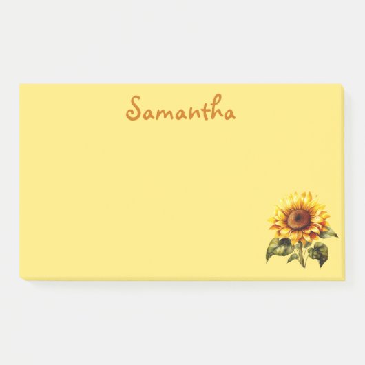 Schöne Sonnenblume Post-it Klebezettel (Vorderseite)