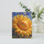 Schöne Sonnenblume Postkarte (Stehend Vorderseite)