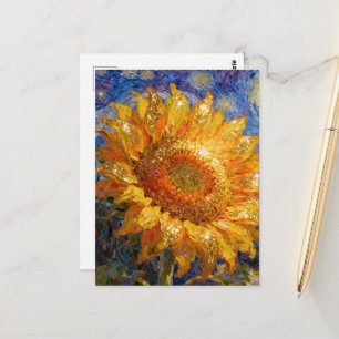 Schöne Sonnenblume Postkarte