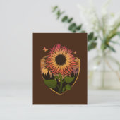 Schöne Sonnenblume Postkarte (Stehend Vorderseite)
