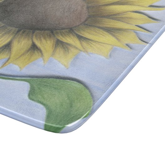 Schöne Sonnenblume Schneidebrett (Ecke)