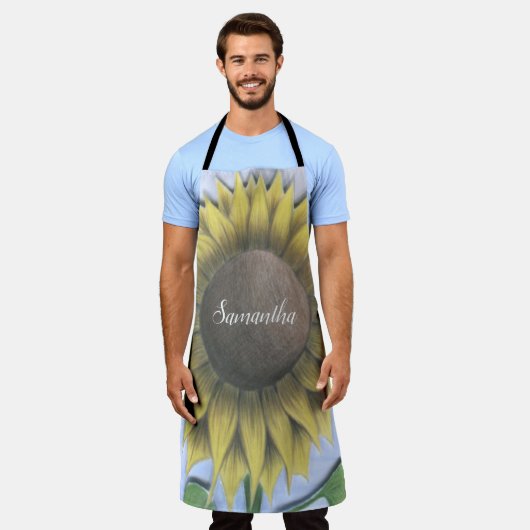 Schöne Sonnenblume Schürze (Getragen)