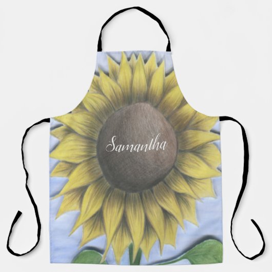 Schöne Sonnenblume Schürze (Vorderseite)