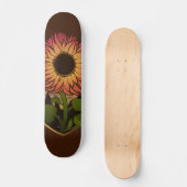 Schöne Sonnenblume Skateboard (Vorderseite)