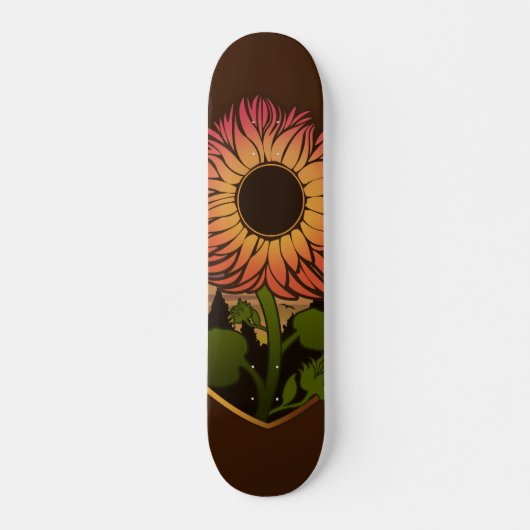 Schöne Sonnenblume Skateboard (Vorne)
