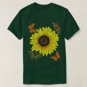 Schöne Sonnenblume Tier Lover Lepidopterist aber T-Shirt (Design vorne)