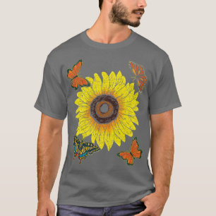 Schöne Sonnenblume Tier Lover Lepidopterist aber T-Shirt