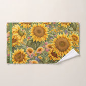 Schöne Sonnenblume Trendy Collection Badhandtuch Set (Handtuch)