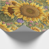 Schöne Sonnenblume Trendy Collection Geschenkpapier (Ecke)
