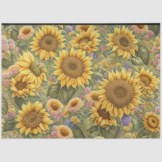 Schöne Sonnenblume Trendy Collection Seidenpapier (Vorderseite)