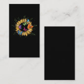 Schöne Sonnenblume und Niedliche Schmetterlinge Visitenkarte (Vorne/Hinten)