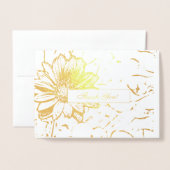 Schöne Sonnenblume Vielen Dank Folienkarte (Vorderseite mit Umschlag)