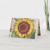 schöne Sonnenblume Vintag Dankeschön-Karten Dankeskarte (Rückseite)