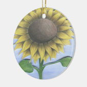 Schöne Sonnenblume Zeichnend Keramik Ornament (Links)