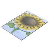 Schöne Sonnenblume Zeichnend Notizblock (Linke Seite)