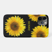 Schöne Sonnenblumen auf Black Case-Mate iPhone Cas Hülle (Rückseite (Horizontal))