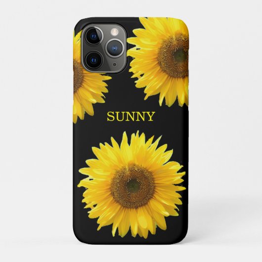 Schöne Sonnenblumen auf Black Case-Mate iPhone Cas Hülle (Rückseite)