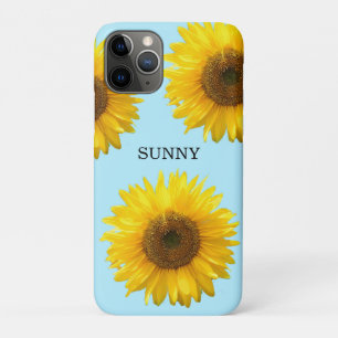 Schöne Sonnenblumen auf Hellblau Case-Mate iPhone Hülle