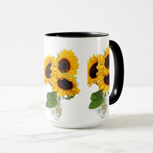 Schöne Sonnenblumen Coffee Cup Tasse (VorderseiteRechts)