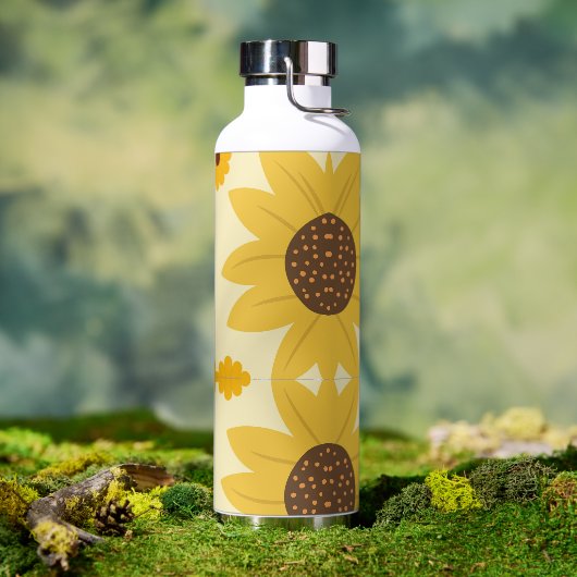 Schöne Sonnenblumen-Dekoration Trinkflasche (Außenbereich)