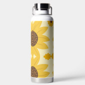 Schöne Sonnenblumen-Dekoration Trinkflasche (Rückseite)