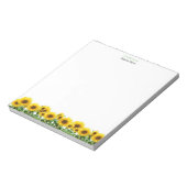 Schöne Sonnenblumen Einfaches Notepad Notizblock (Rotiert)
