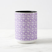 Schöne Sonnenblumen Elegante Zweifarbige Tasse (Mittel)