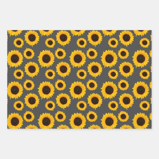 Schöne Sonnenblumen Geschenkpapier Set (Vorderseite 2)