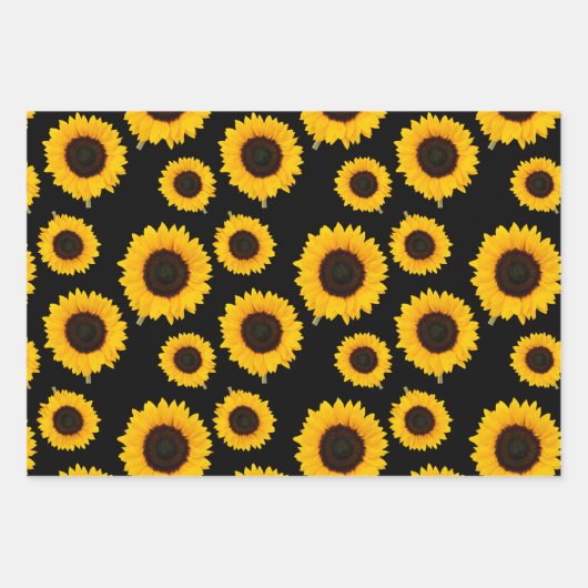 Schöne Sonnenblumen Geschenkpapier Set (Vorderseite)
